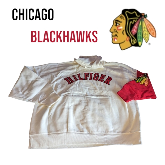 NHL Chicago Blackhawk Tommy Hilfiger Hoodies, NWT - Picture 2 of 9